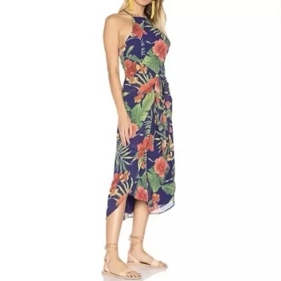 Floral Halter Neck Dress - Picture 2 of 7